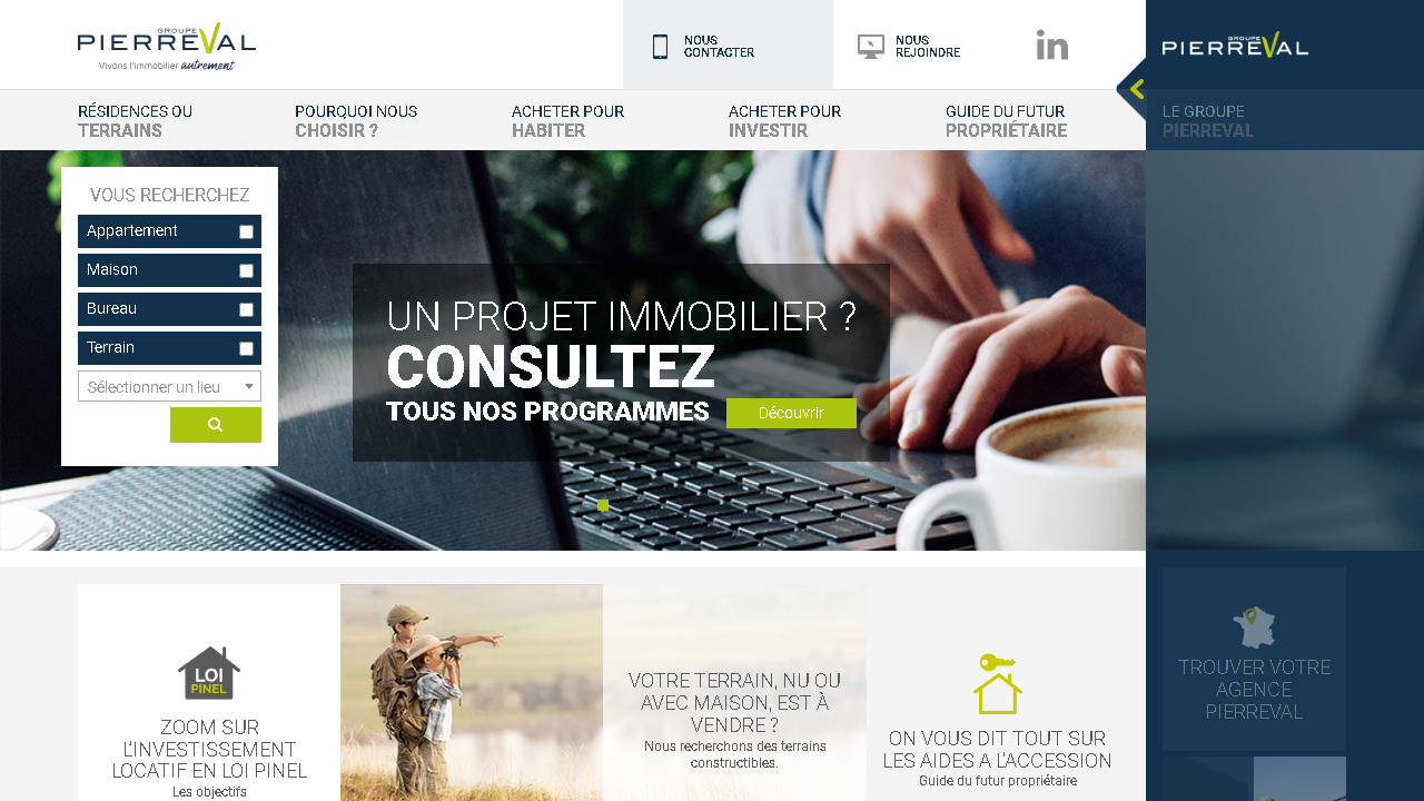 Capture d'écran de http://www.pierreval.com/ 